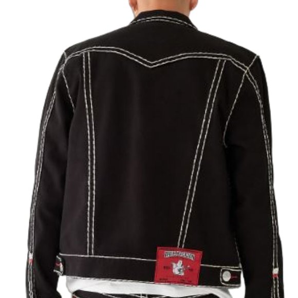 True Religion Mens Jimmy Super T Stitch Denim Jacket - 107499 - Picture 2 of 4